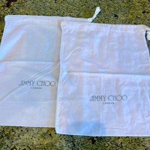 Pair of Jimmy Choo shoe dust bags